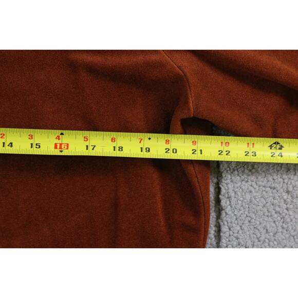 Vintage Lee V Neck Sweater Mens Large Brown Multicolor Velour USA 80s 90s - Picture 5 of 6